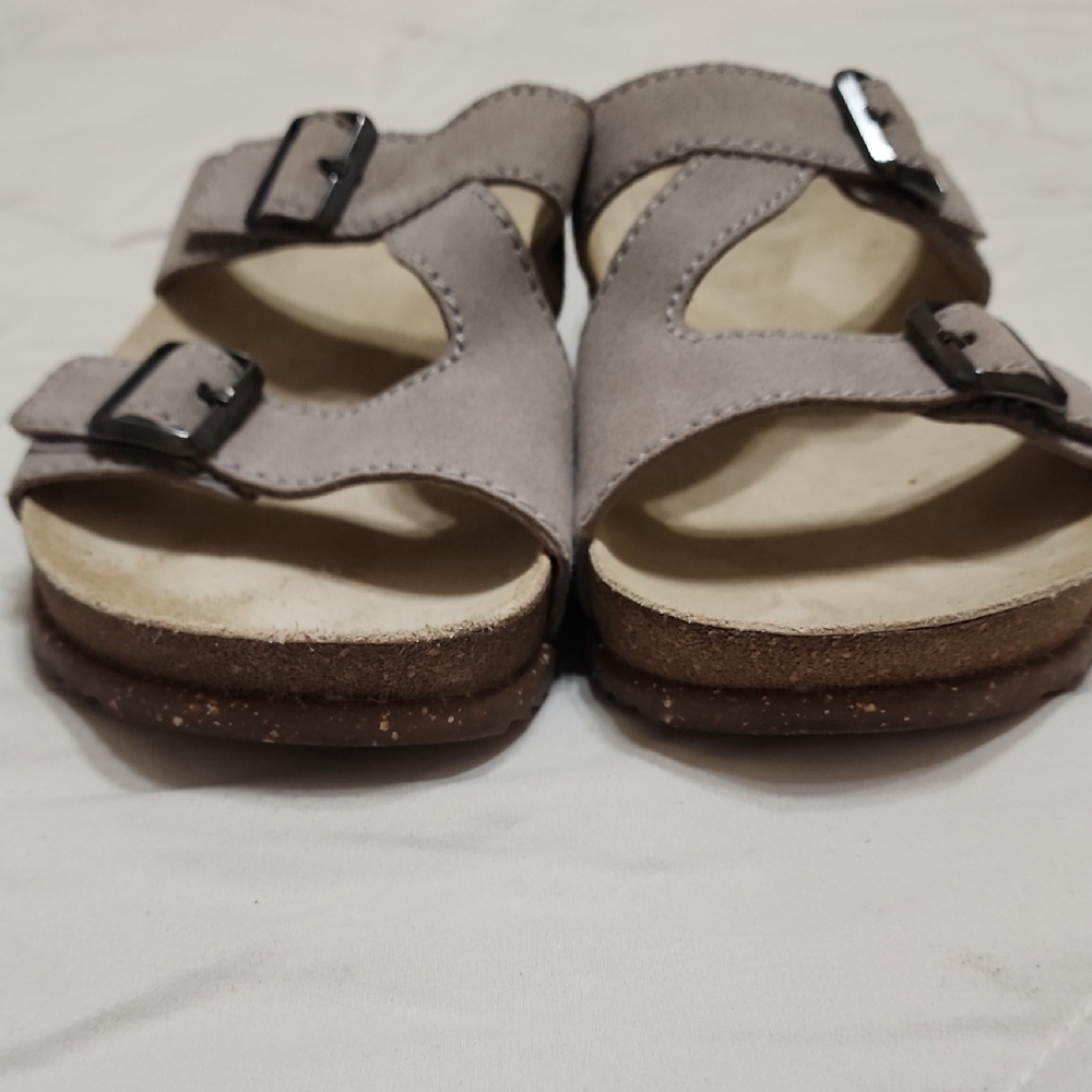 Dansko Taupe and Gray Slip-On Shoes - Picture 7 of 9